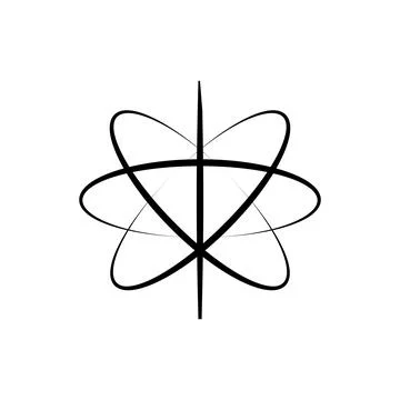 Atom icon vector Stock Illustration