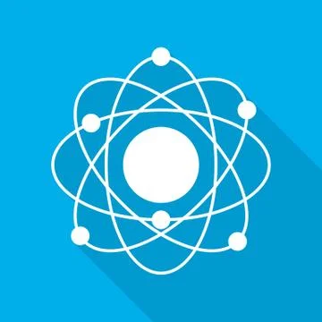 Atom icon. Vector illustration. Stock Illustration