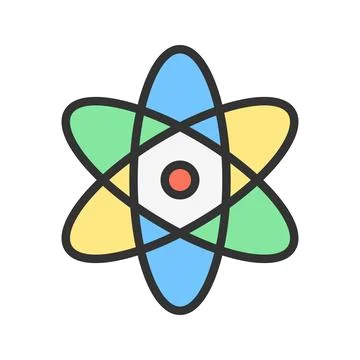 Atom icon vector image. Stock Illustration