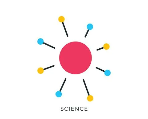 Atom Icon vector. Simple flat symbol. Perfect colour pictogram illustration o 스톡 일러스트