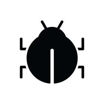 Atom icon. virus icon black Stock Illustration
