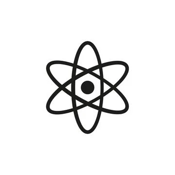 Atom icon on white background. Stock Illustration