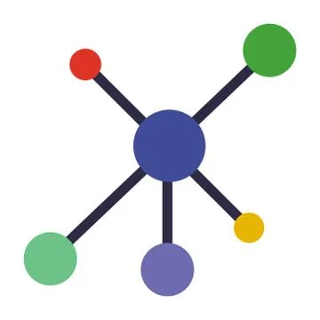 Atom icon on a white background. Vector illustration EPS 10. Stock Illustration