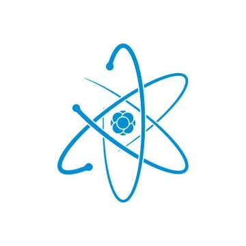 Atom icon on white bakground. Vector illustration Stock Illustration