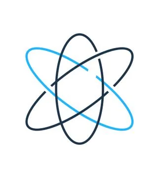 Atom icon on white Stock Illustration
