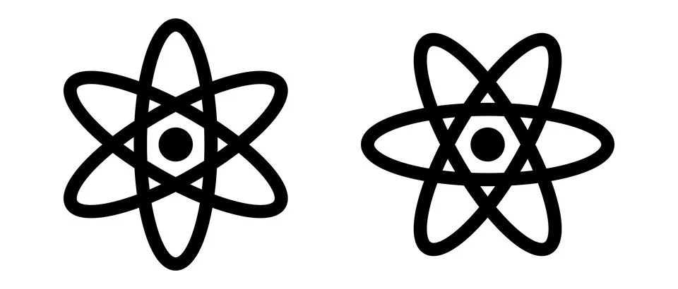 Atom icons set. Elements. Vectors. 스톡 일러스트