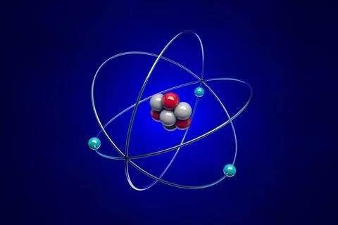  Atom The image of the atom for school textbooks. Illustration created in ... Stock Photos