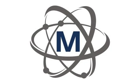 Atom Initial M Stock-Illustration
