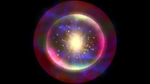 Atom light ray glow abstract Stock Illustration