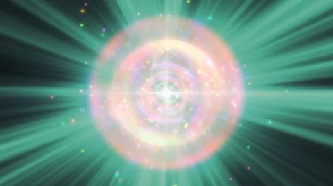 Atom light ray glow abstract Stock Illustration