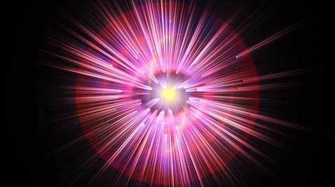 Atom light ray glow abstract Illustrazione stock