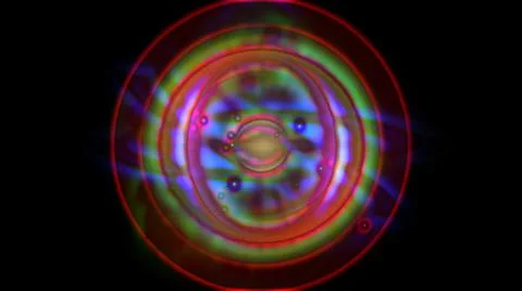 Atom light ray glow abstract Stock Illustration