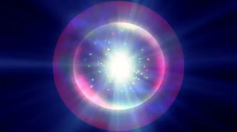 Atom light ray glow abstract Stock Illustration