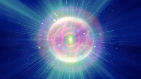 Atom light ray glow abstract Stock Illustration