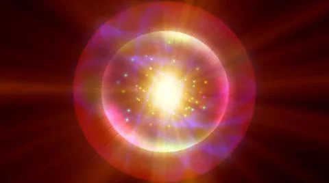 Atom light ray glow abstract Stock Illustration