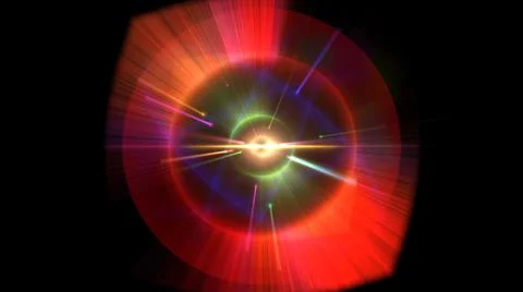 Atom light ray glow abstract Illustrazione stock