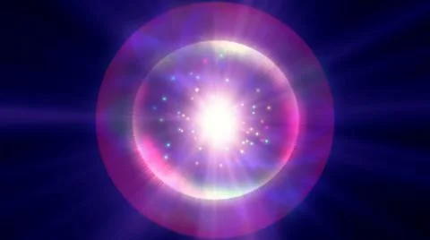 Atom light ray glow abstract Stock Illustration