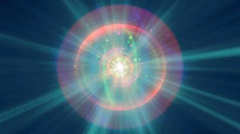 Atom light ray glow abstract Stock Illustration