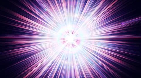 Atom light ray glow abstract Stock Illustration