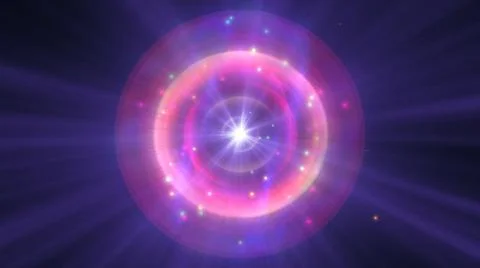 Atom light ray glow abstract Stock Illustration