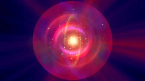 Atom light ray glow abstract Illustrazione stock