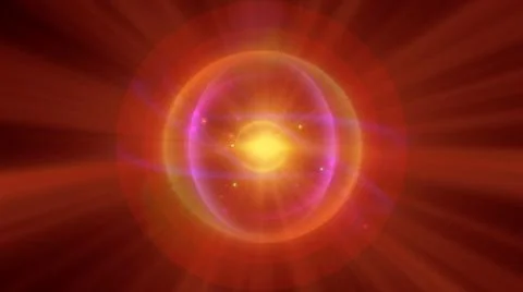 Atom light ray glow abstract Stock Illustration
