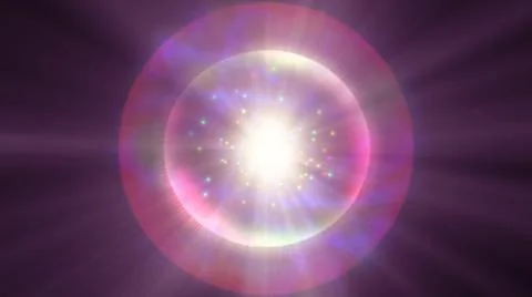 Atom light ray glow abstract Stock Illustration