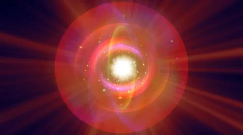 Atom light ray glow abstract Illustrazione stock