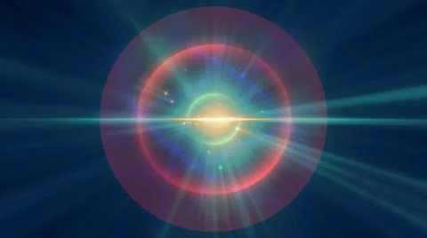 Atom light ray glow abstract Stock Illustration