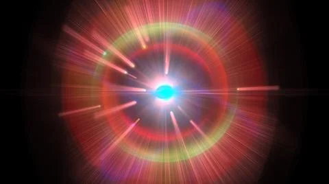 Atom light ray glow abstract Stock Illustration