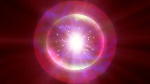 Atom light ray glow abstract Stock Illustration
