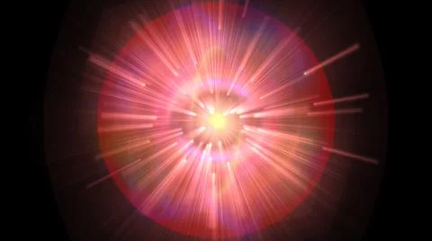 Atom light ray glow abstract Stock Illustration