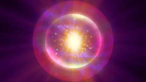 Atom light ray glow abstract Illustrazione stock