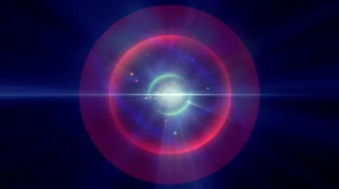 Atom light ray glow abstract Stock Illustration