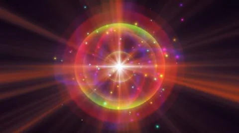 Atom light ray glow abstract Stock Illustration
