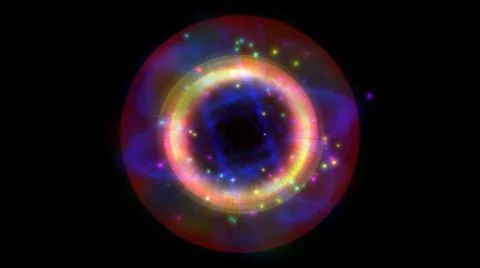 Atom light ray glow abstract Stock Illustration