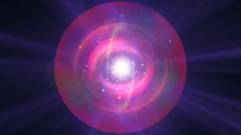 Atom light ray glow abstract Stock Illustration