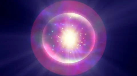 Atom light ray glow abstract Stock Illustration