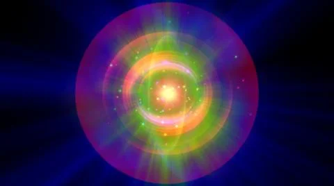 Atom light ray glow abstract Stock Illustration