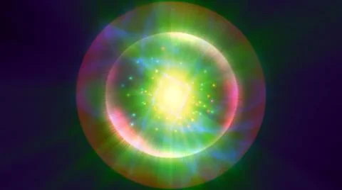 Atom light ray glow abstract Stock Illustration