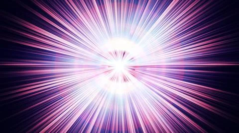 Atom light ray glow abstract Stock Illustration
