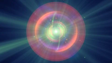 Atom light ray glow abstract Illustrazione stock