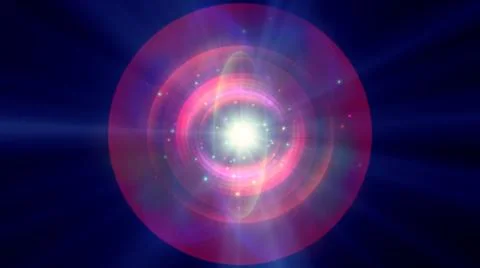 Atom light ray glow abstract Stock Illustration