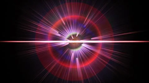 Atom light ray glow abstract Stock Illustration