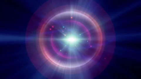 Atom light ray glow abstract Stock Illustration