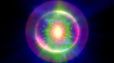 Atom light ray glow abstract Illustrazione stock