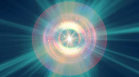 Atom light ray glow abstract Illustrazione stock