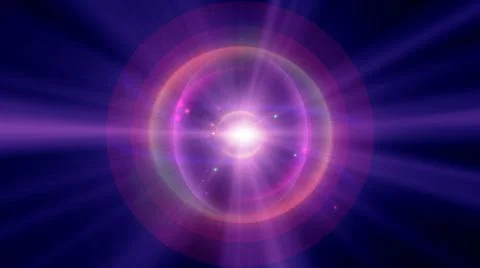 Atom light ray glow abstract Stock Illustration