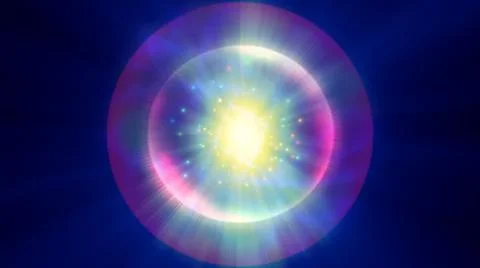 Atom light ray glow abstract Stock Illustration