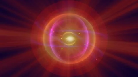 Atom light ray glow abstract Illustrazione stock